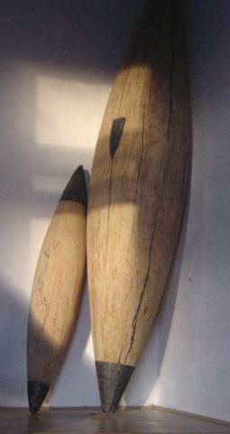 sculpture - lood en beukenhout